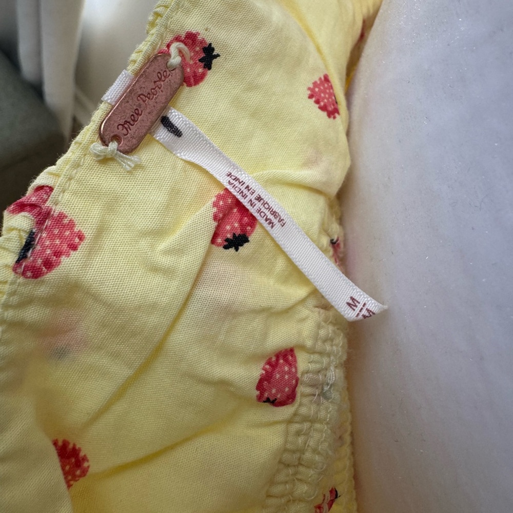 SOLD | Free People Lavender Daze Strawberry Smocked Midi Dress Size Medium NWOT - Picture 9 of 10